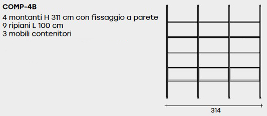 Remind Fiam Bookcase sizes