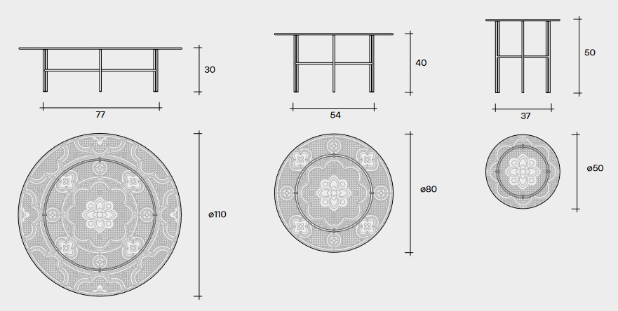 Cristaline Fiam Console finish sizes