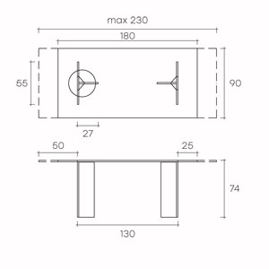 fiam table model llt ofx executive dimensions