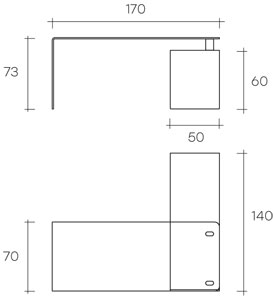 home office fiam model rialto isola sizes