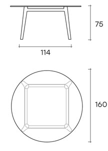 Fiam Magma table dimensions