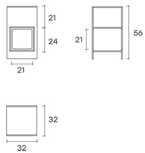 side table fiam model magique sizes