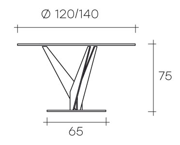tavolo fiam modello epsylon misure