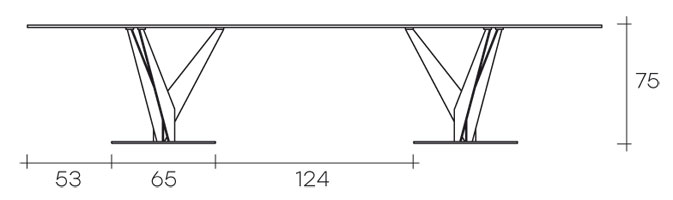 tavolo fiam modello epsylon misure