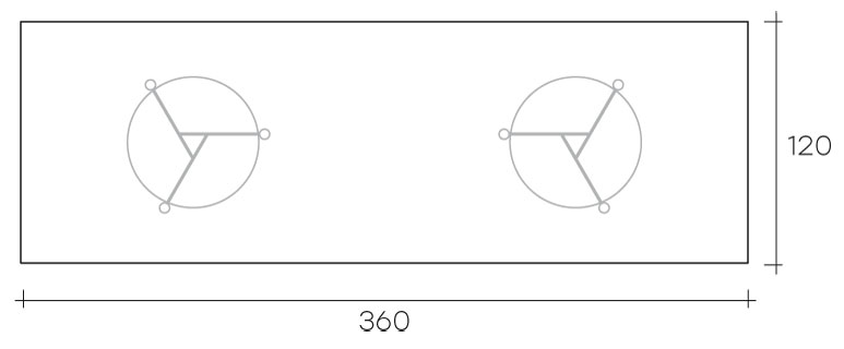 tavolo fiam modello epsylon misure