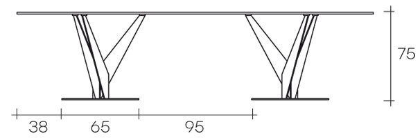 tavolo fiam modello epsylon misure