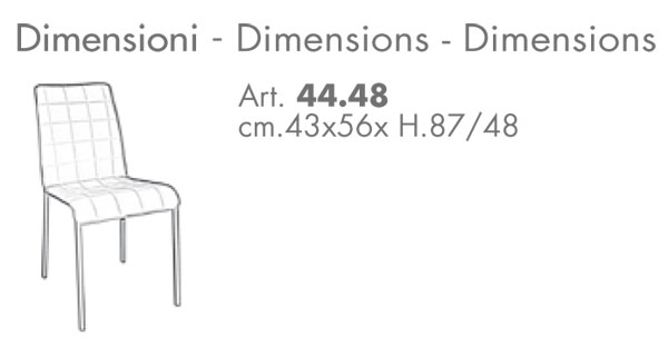 Anita chair Ingenia Casa Bontempi sizes