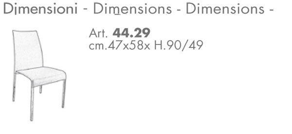 Sissi Chair Ingenia Casa Bontempi sizes