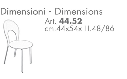 Vittoria Chair Ingenia Casa Bontempi sizes