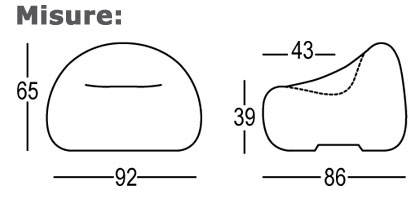 Gumball Armchair Plust dimensions and sizes