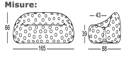 Airball Sofa Plust Lightable dimensions and sizes