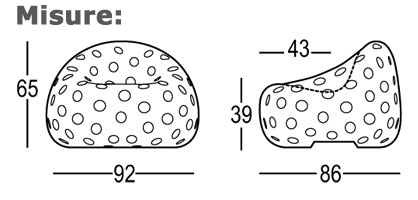 Airball Armchair Plust Lightable dimensions and sizes