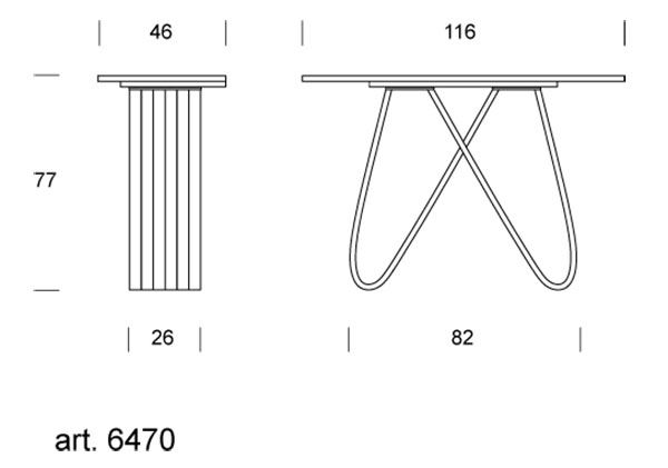 Arpa console Tonin Casa dimensions