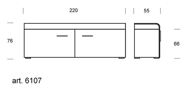 Goya sideboard Tonin Casa dimensions