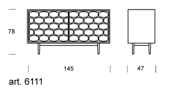 Sideboard Honey Tonin Casa dimensions