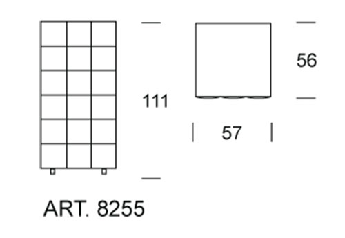 Venice Night chest of drawers 6 drawers Tonin Casa dimensions