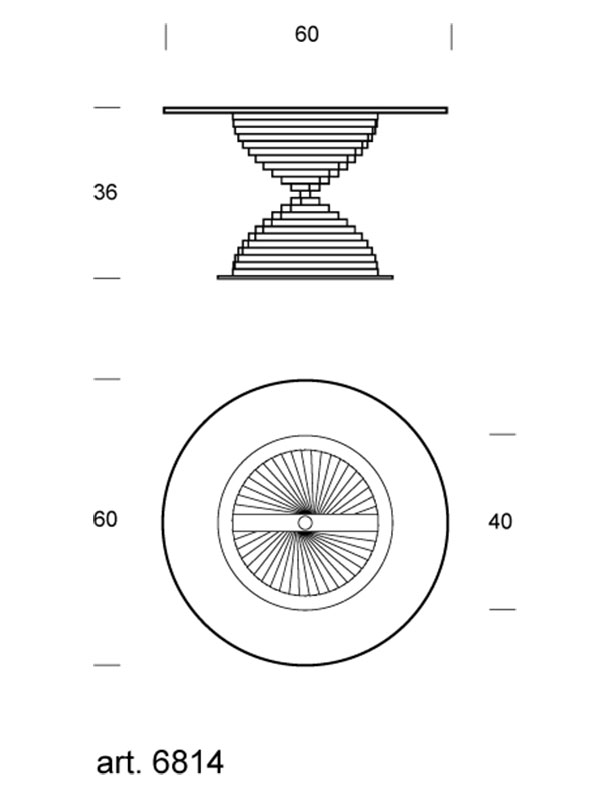 Ariel round Coffee-table Tonin Casa dimensions