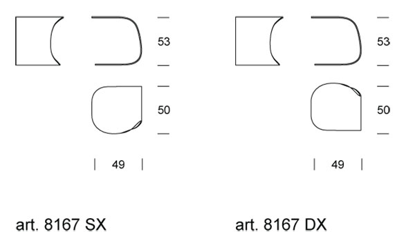Beside table Tonin Casa dimensions