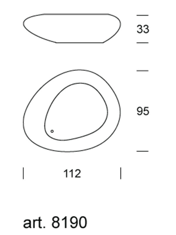 Kos Coffee-table Tonin Casa dimensions