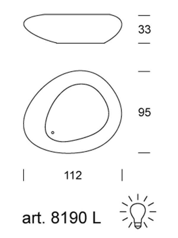 Kos lightable Coffee-table Tonin Casa dimensions