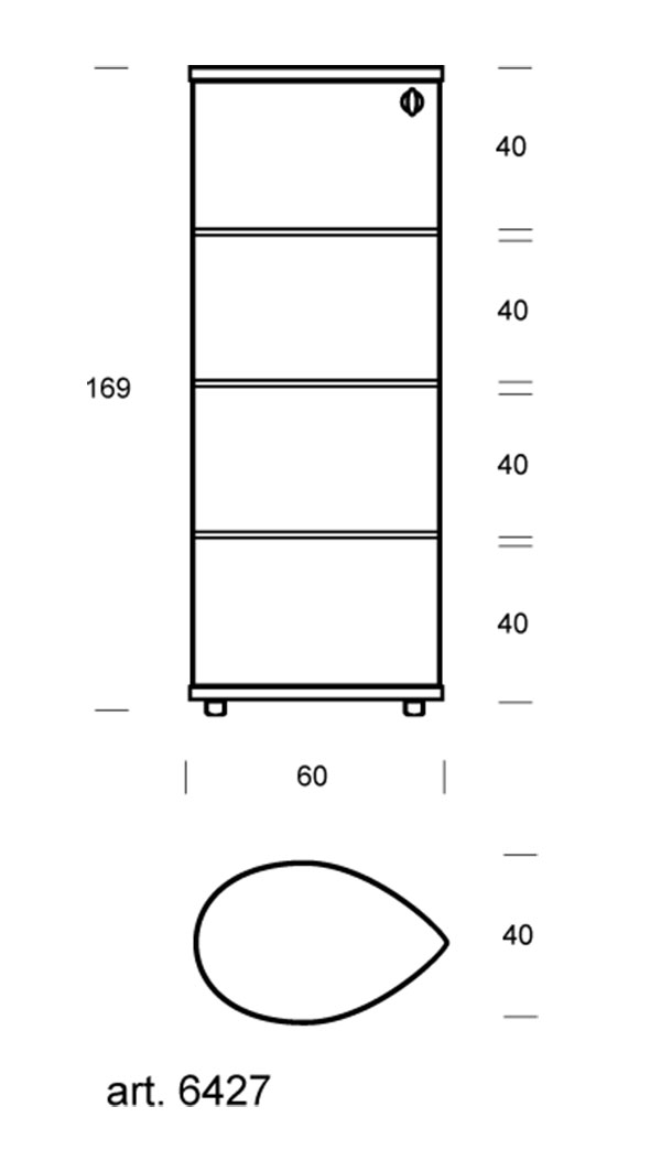 Olivella showcase Tonin Casa dimensions