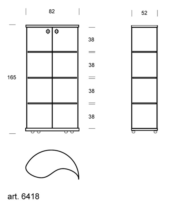 Oregina showcase Tonin Casa dimensions