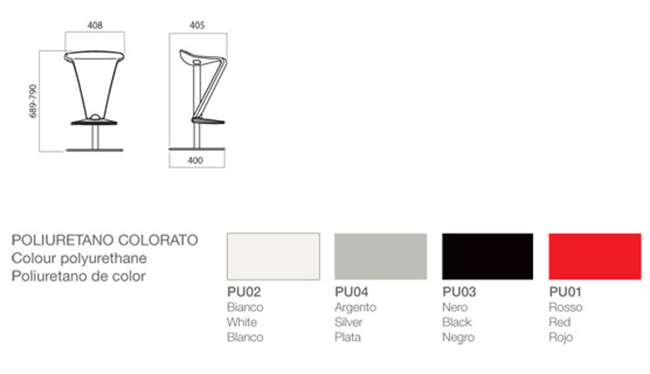 Zed Stool Infiniti Design sizes and finishes