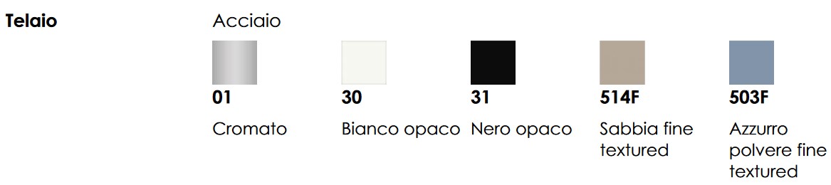 Sedia Loop Mono Infiniti Design a slitta tappezzata finiture