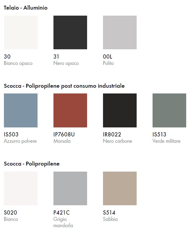 Loop Mono Infiniti Design 4 wheels chair finish