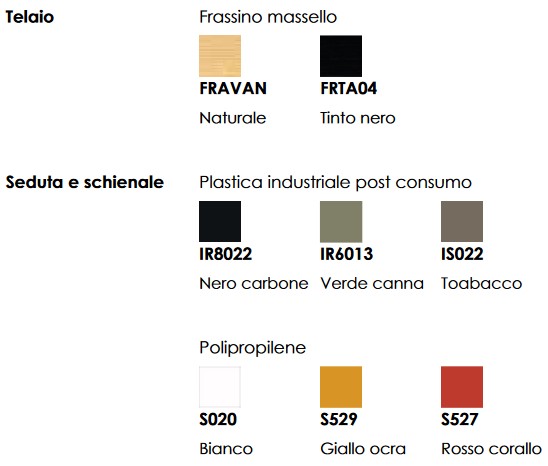 Sedia Feluca Organic Infiniti Design FINITURE