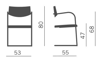 klic-kastel-sled-chair-dimensions