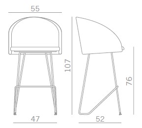 KameoFisso-Sgabello-Kastel-dimensioni