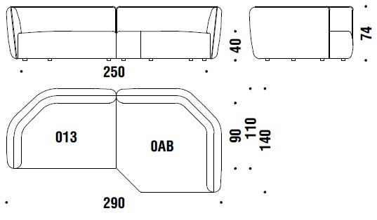 sofa-Chamfer-Moroso-dimensions