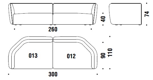 sofa-Chamfer-Moroso-dimensions