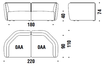 sofa-Chamfer-Moroso-dimensions