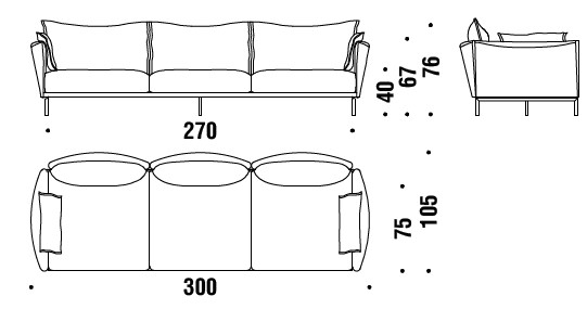 sofa-Gentry-Moroso-dimensions