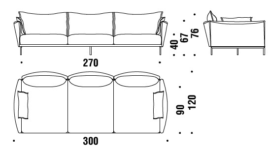 sofa-Gentry-Moroso-dimensions