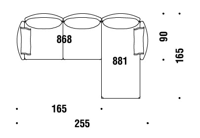 sofa-Gentry-Moroso-dimensions