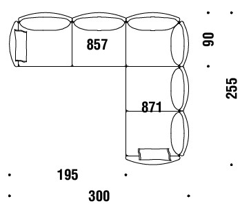 sofa-Gentry-Moroso-dimensions