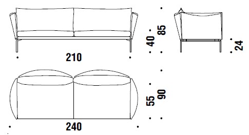 sofa-GentryExtraLight-Moroso-dimensions