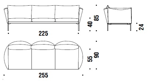 sofa-GentryExtraLight-Moroso-dimensions