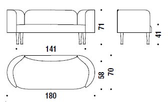 Josephine-sofa-Moroso-dimensions180
