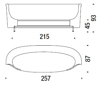 sofa-NewTone-moroso-dimensions