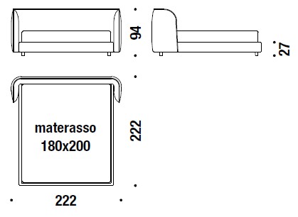 Redondo-bed-Moroso-Dimensions