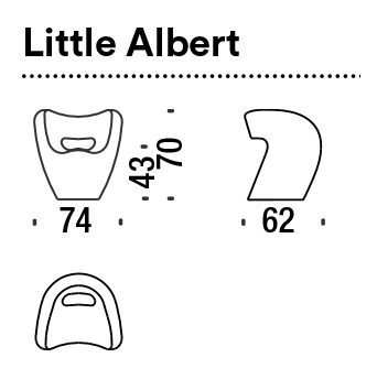 armchair moroso little-albert dimensions