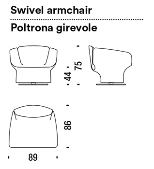 armchair moroso big mama dimensions