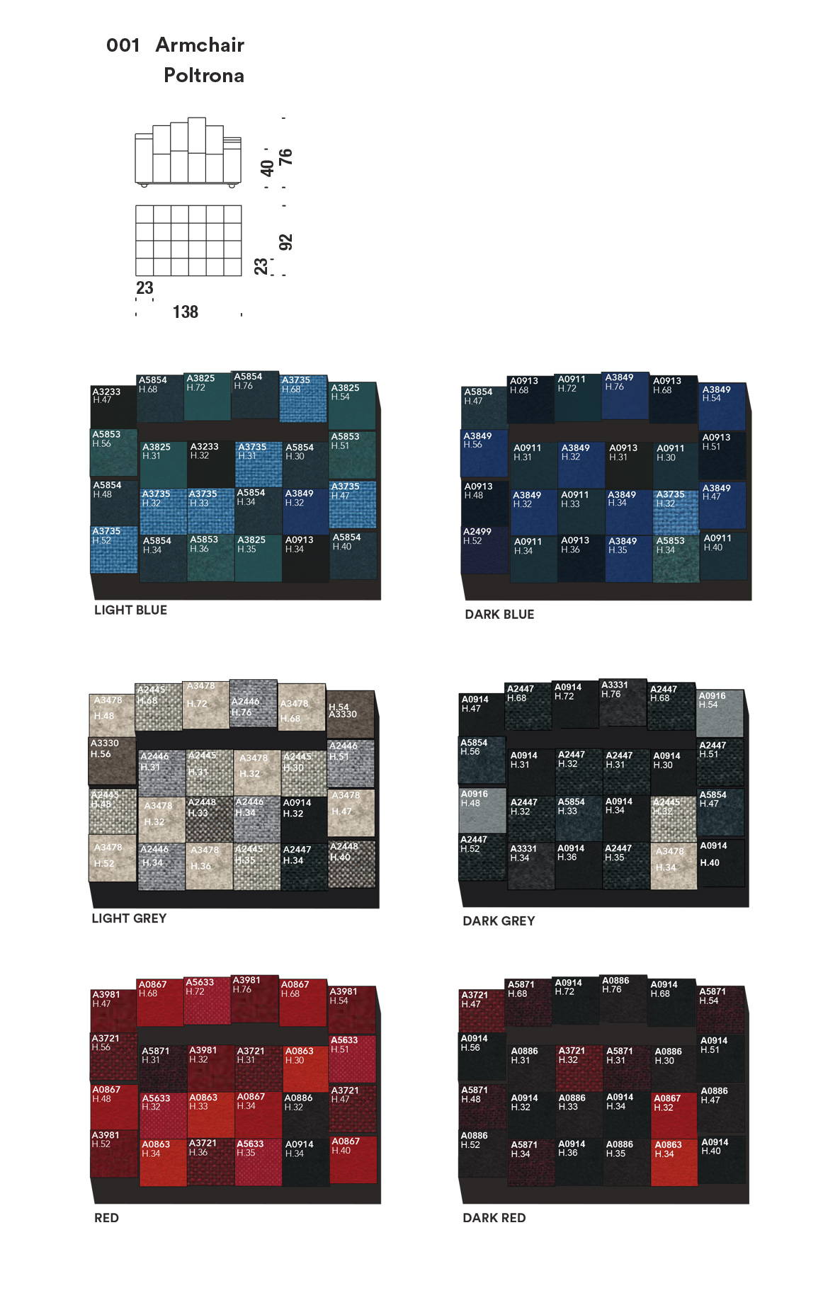 armchair moroso dolorez dimensions