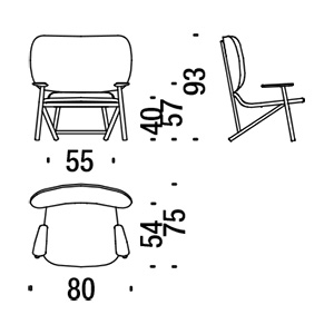 armchair moroso klara dimensions