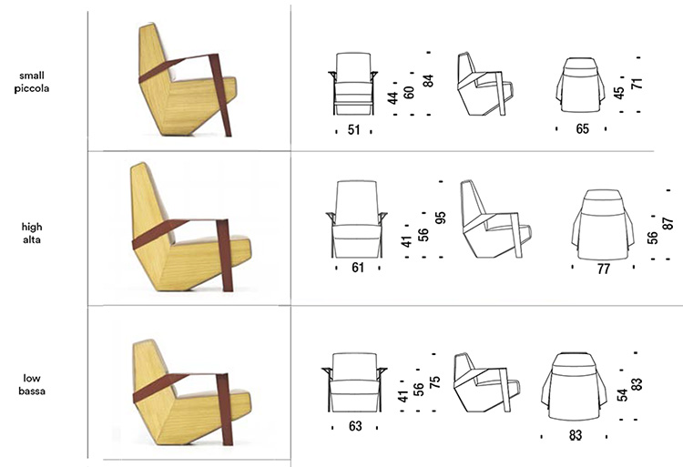 armchair silver lake moroso dimensions