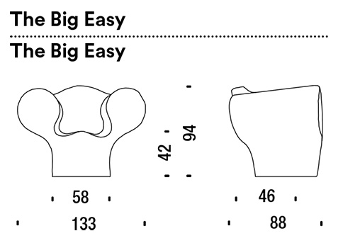 armchair the big easy moroso dimensions